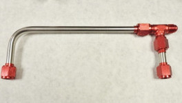 The Blower Shop 4373-RED Line - Bridal For Dual Inlet Fuel Line Kit Stainless Steel w RED Fittings